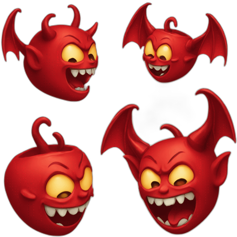 Devil emoji in love emoji