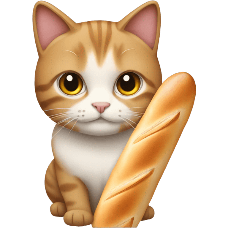 cat with baguette emoji