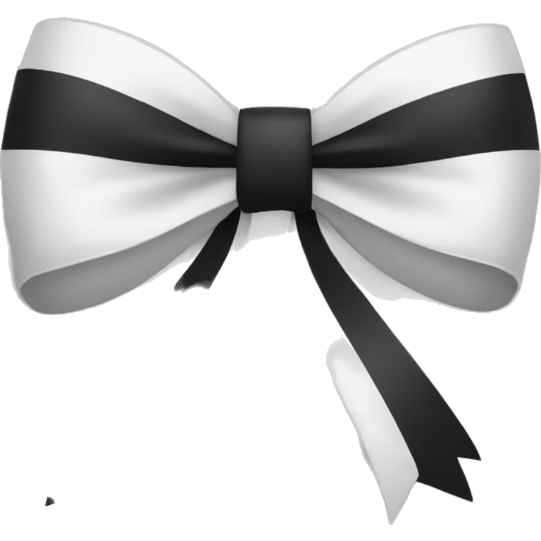 black and white bow emoji