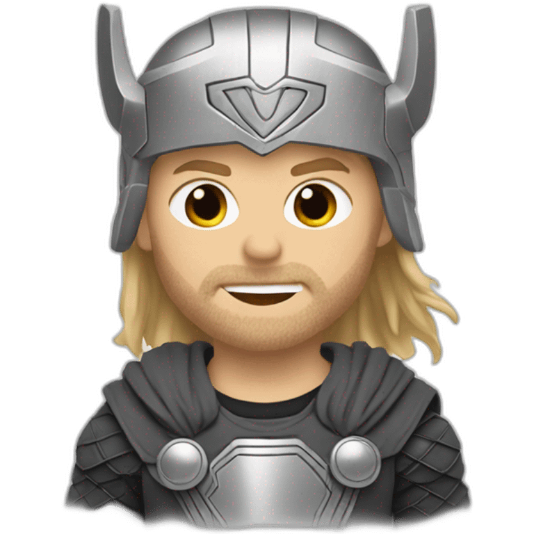 Thor wears a Sweatshirt with the word Sude on it emoji