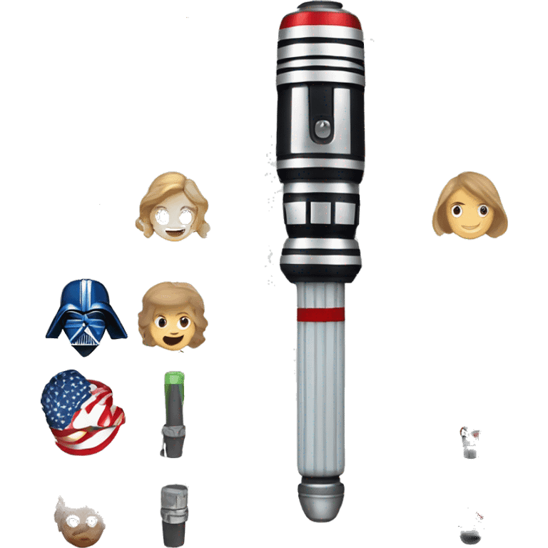 star-wars-light-saber-with-colors-of-usa emoji