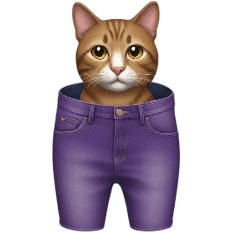 purple jeans cat emoji