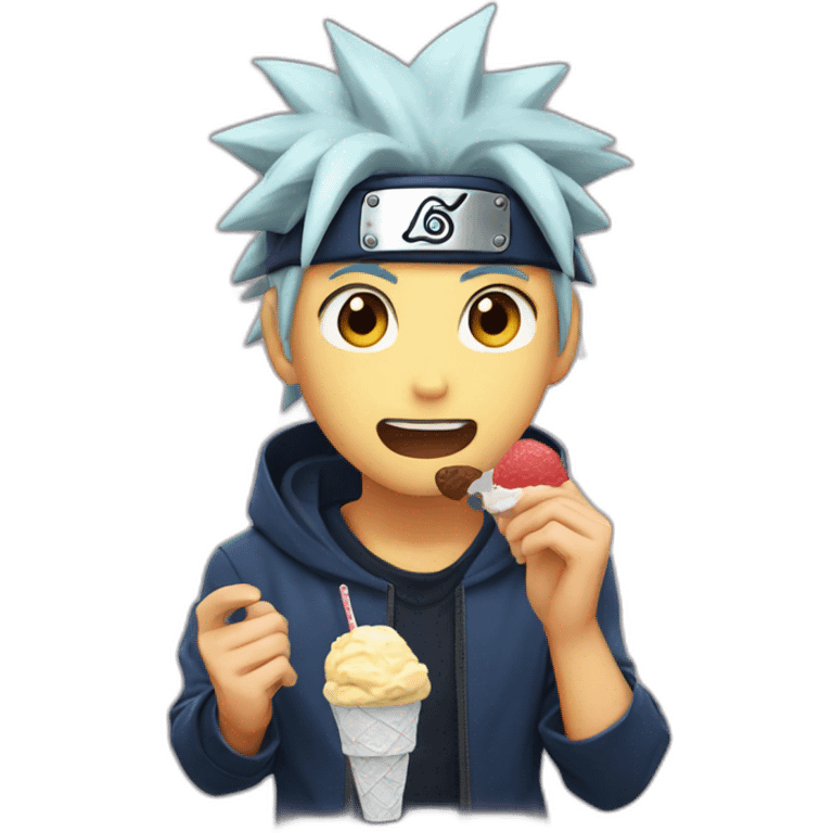 Naruto eating ice cream  emoji