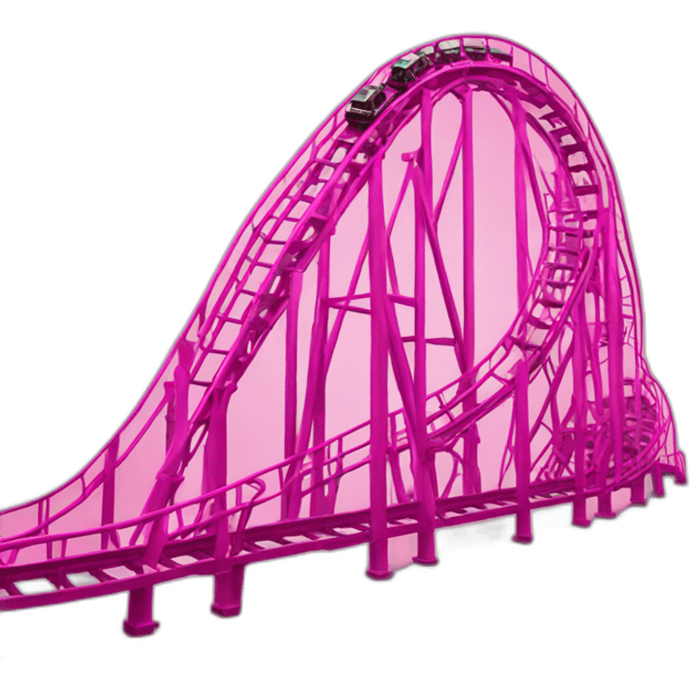 pink 3d rollercoaster emoji