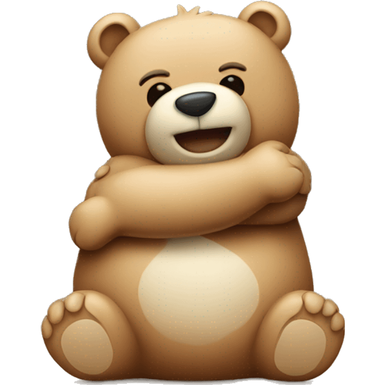 Hugging bear emoji