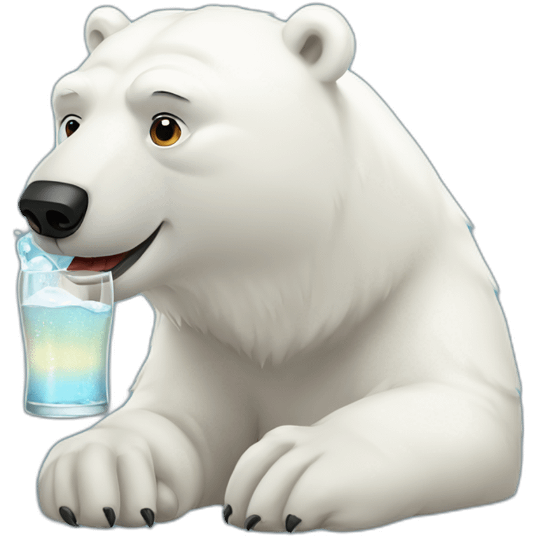 Polar-bear-drinking-beer emoji