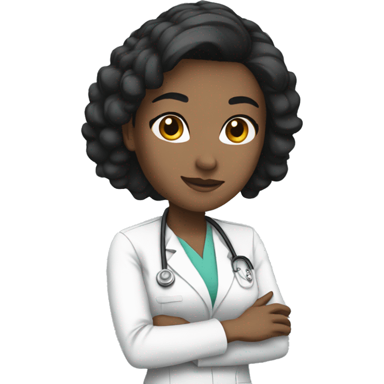 white nurse with black hair emoji