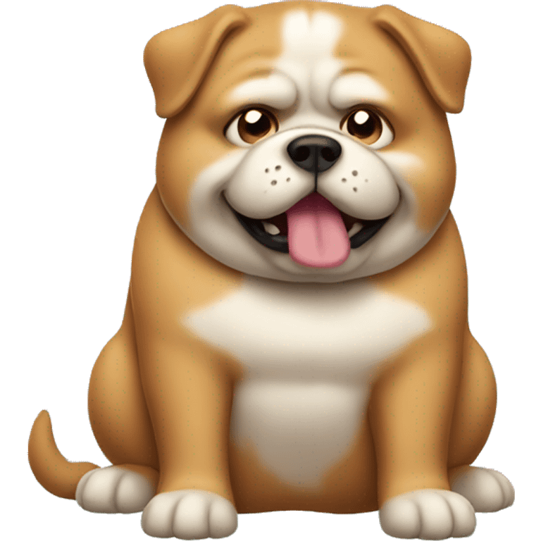 fat wide dog large  emoji