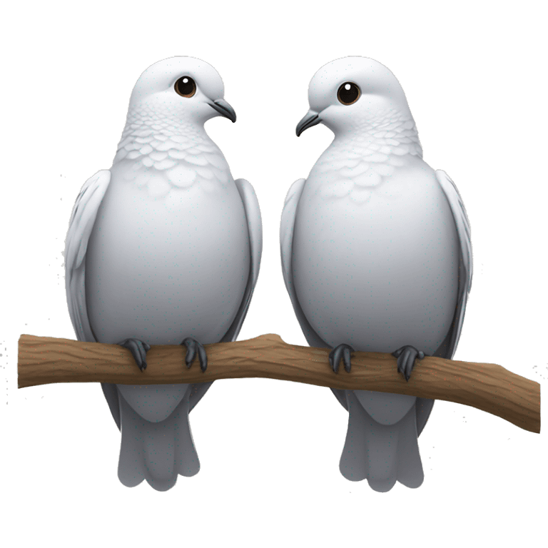 Two doves sitting side by side emoji