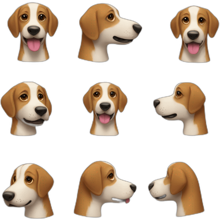 Perro amarrado a cadena larga emoji