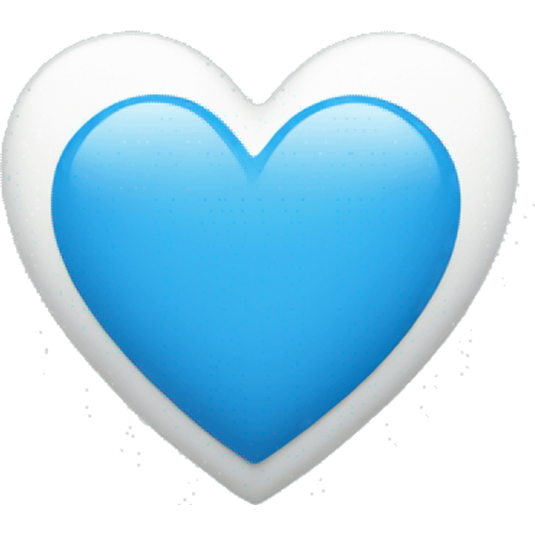 Blue white heart emoji