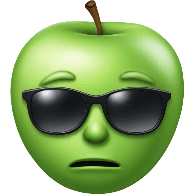 apple alien emoji, but with sunglasses  emoji