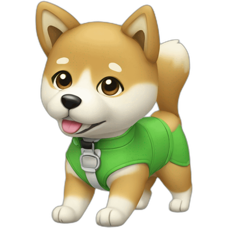 shiba inu green emoji