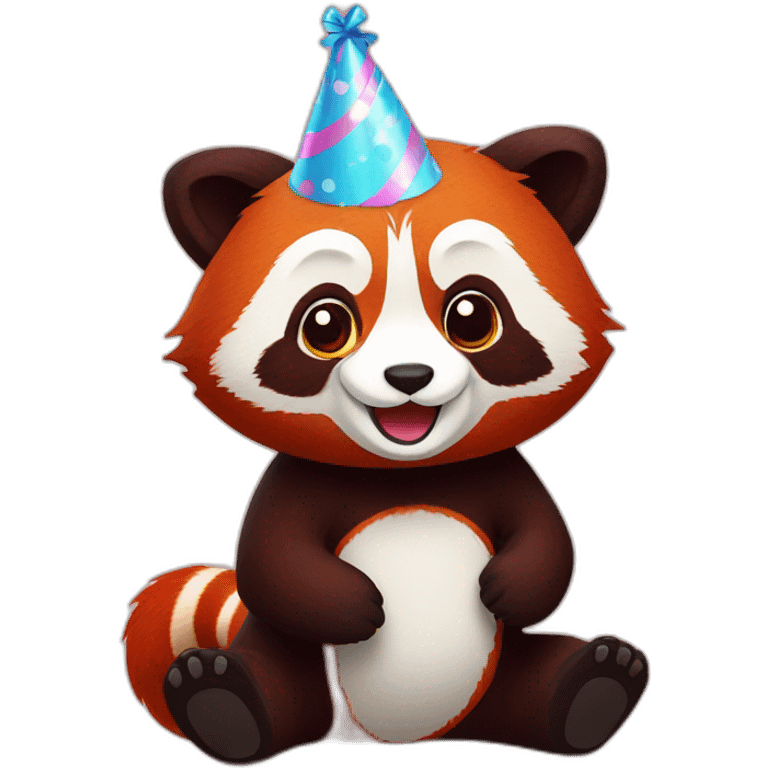 Red panda birthday emoji