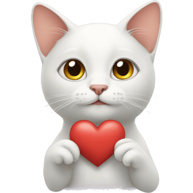 Cat that makes a heart emoji