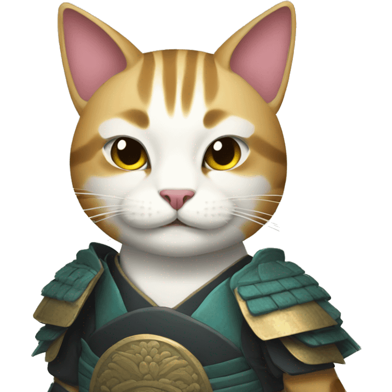 samurai cat smiling emoji