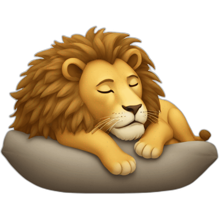 Lion sleeping emoji