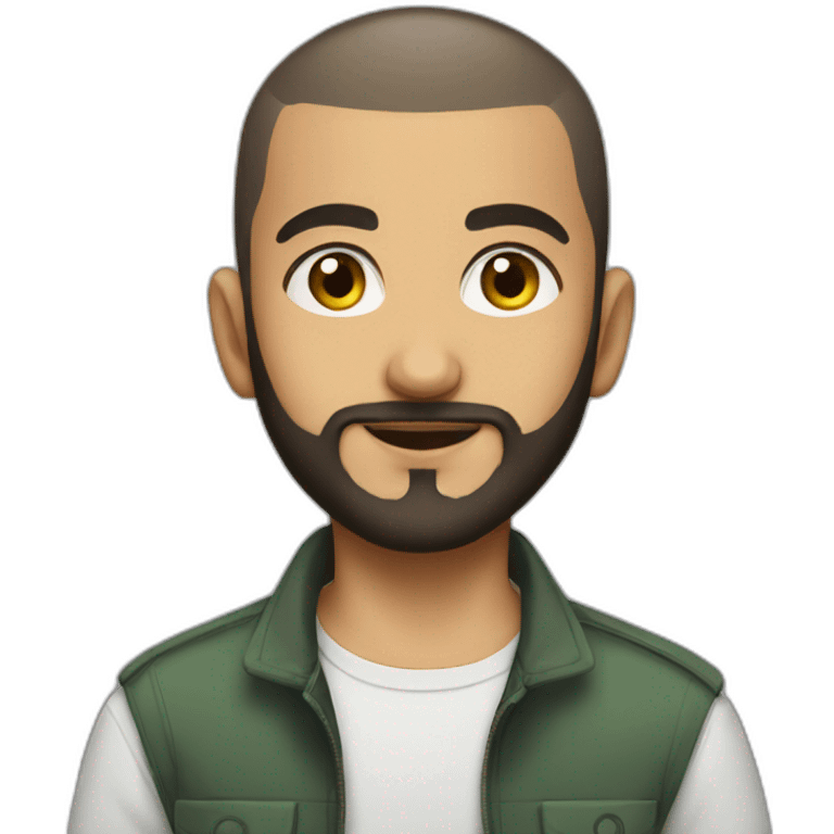 Iranian boy with a buzzcut and a beard  emoji