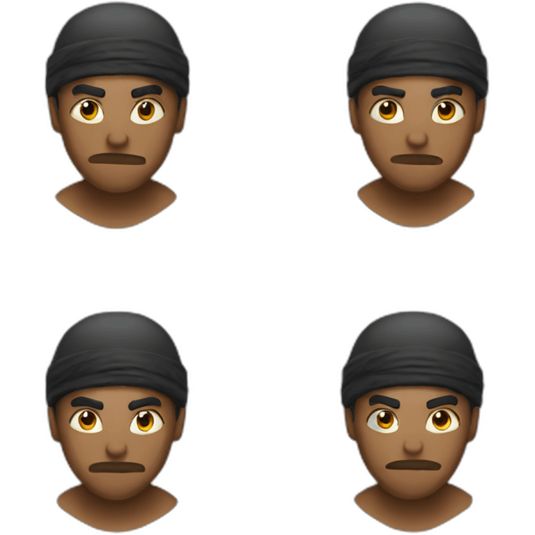 Angry man with durag emoji