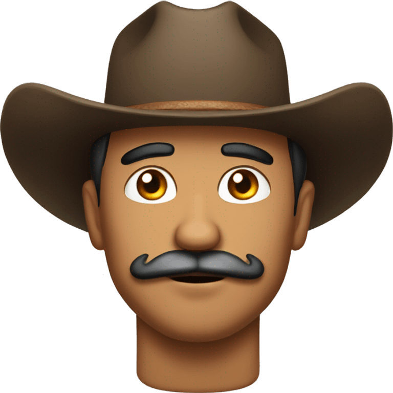 mustaches latino man with cowboy hat emoji