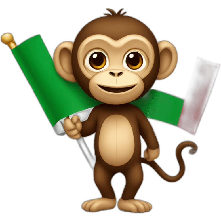 Monkey with Italian flag emoji