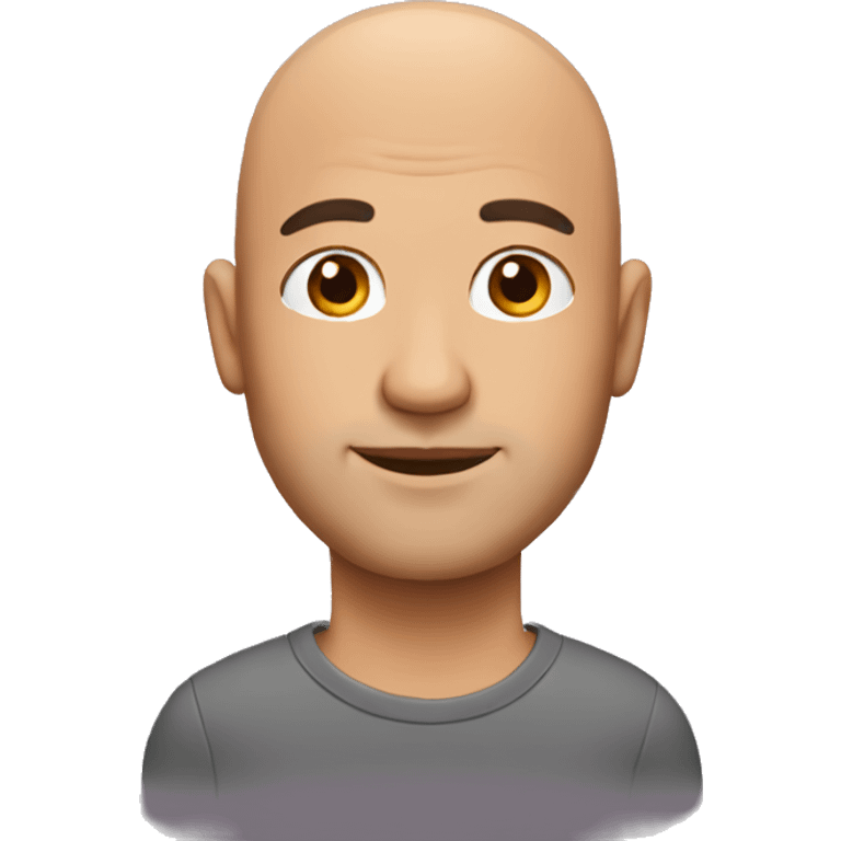 a bald man with hair on the side emoji