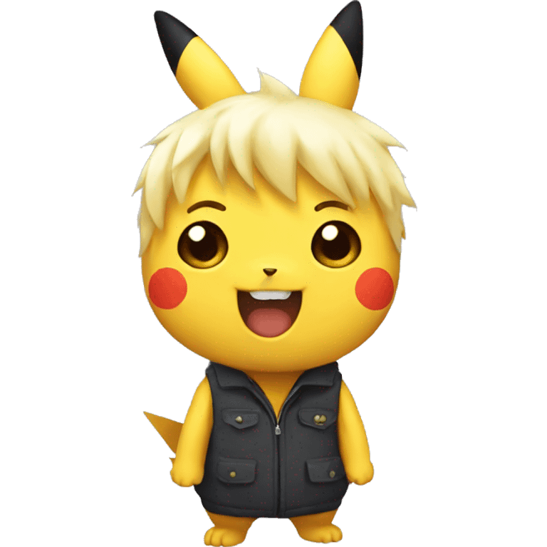 pikachu with wite hair  emoji