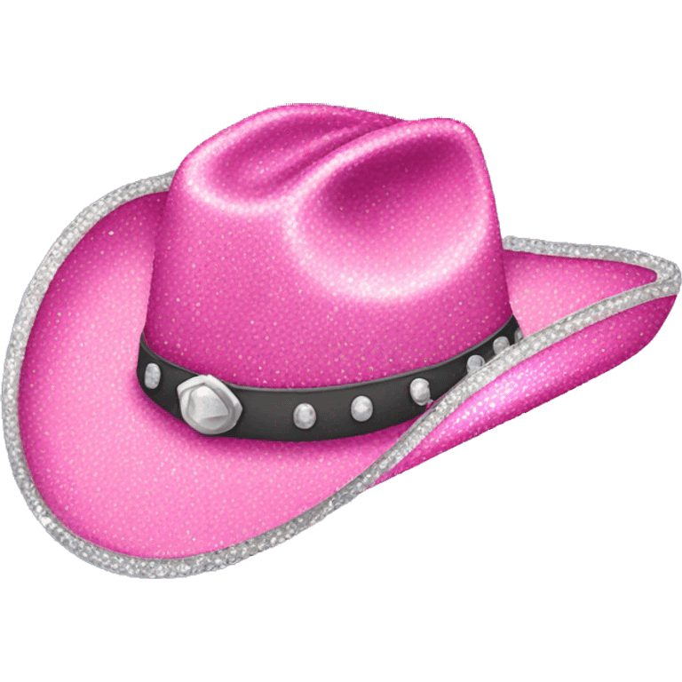 Pink sparkly cowboy hat emoji