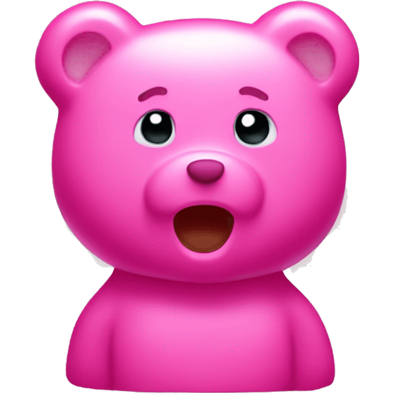 Pink gummy bear emoji