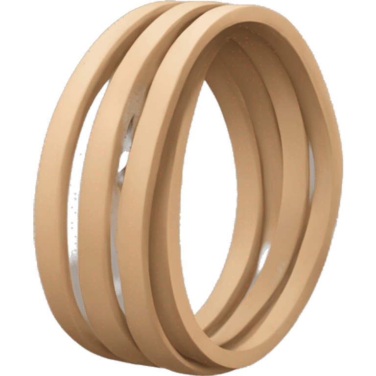 Beige fitness rubber band emoji