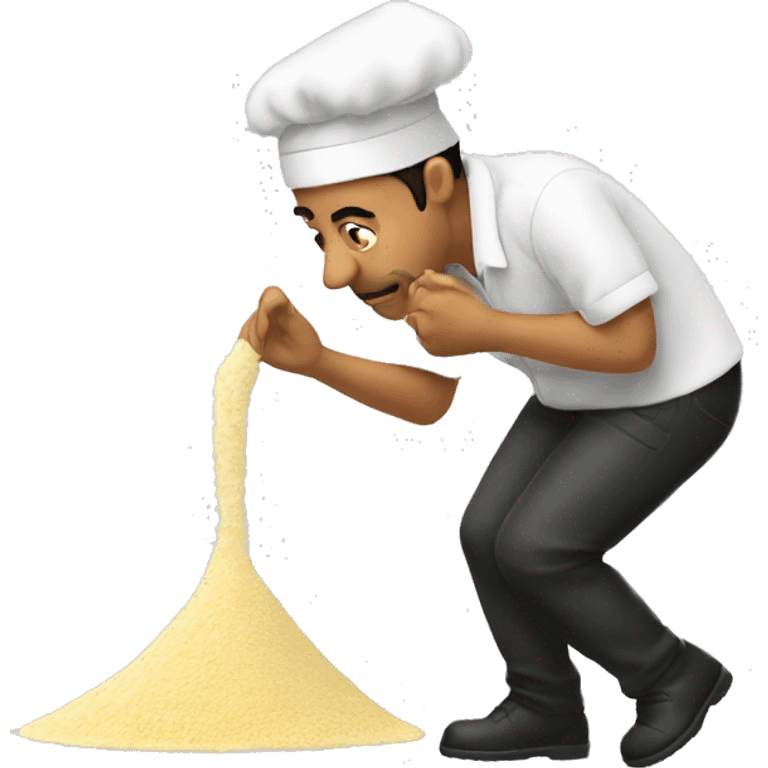 Sniffing flour emoji