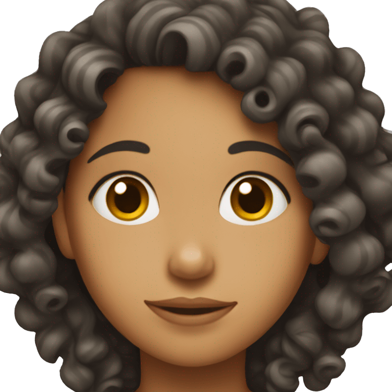 hispanic girl with curly hair emoji