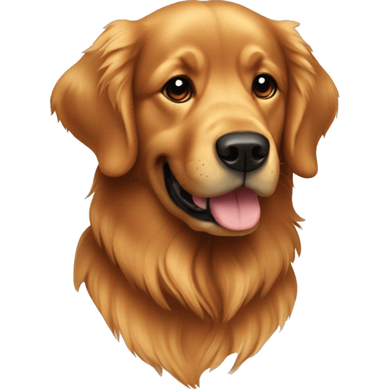 Dark Toastedd copper colored golden retriever  emoji