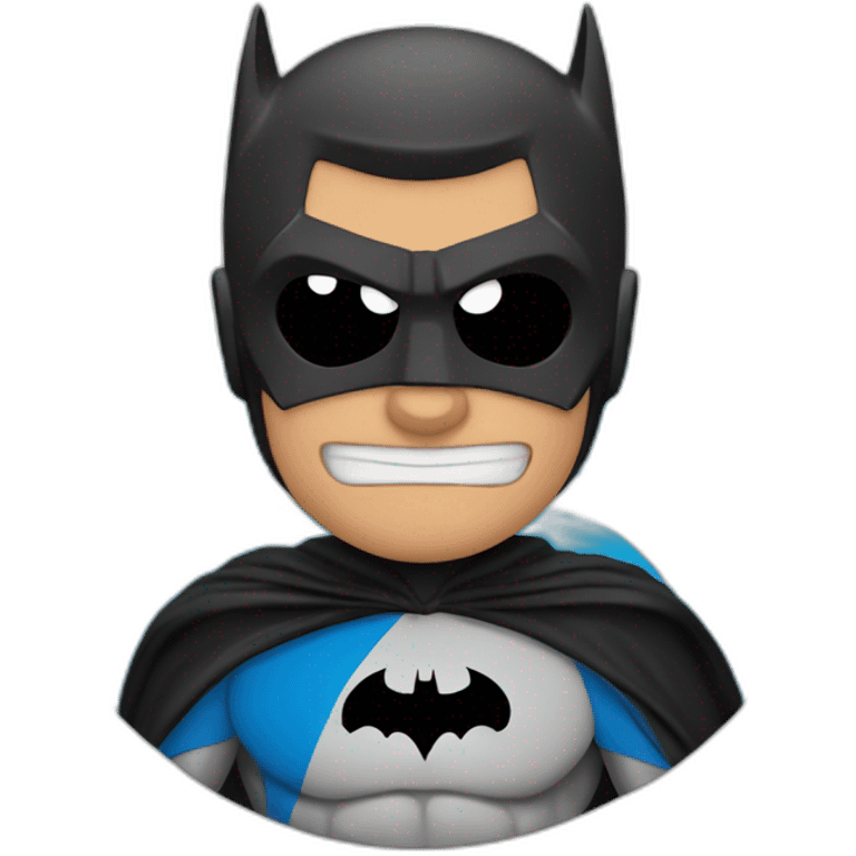 Batman in the Argentine flag emoji