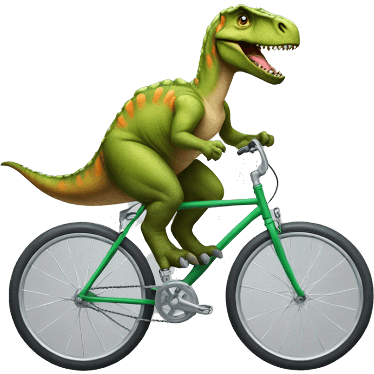 dinosaurs on bike emoji