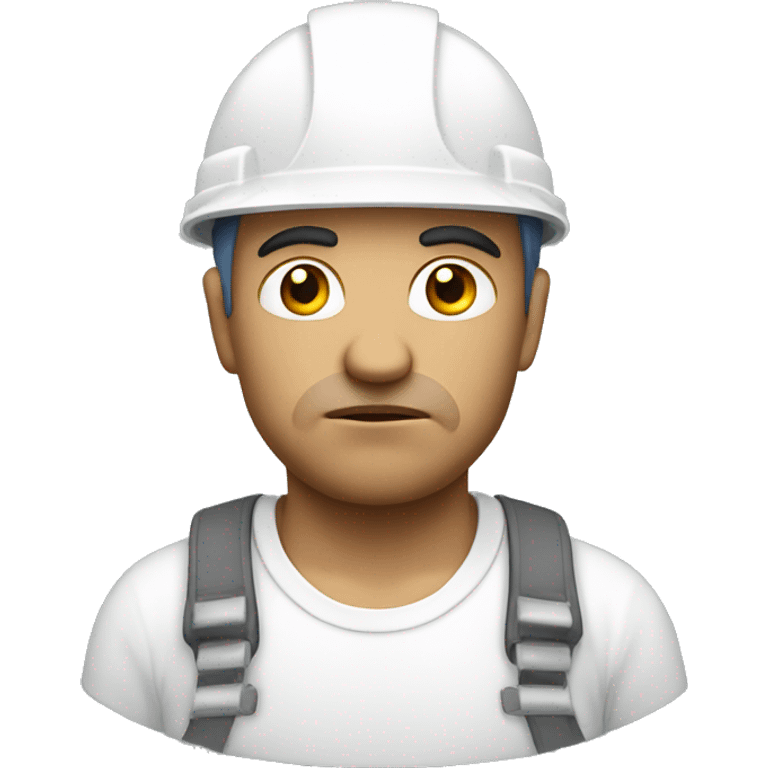 a sad builder with a white helmet emoji