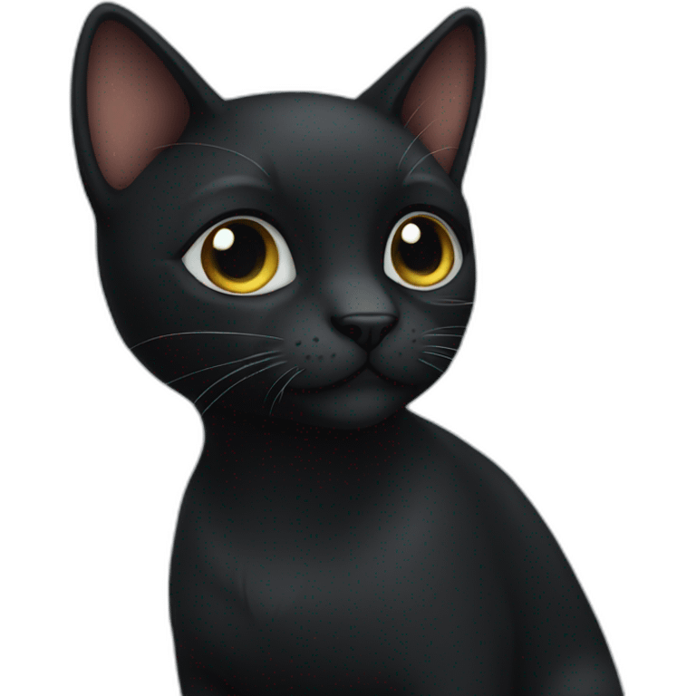 Cute black cat emoji