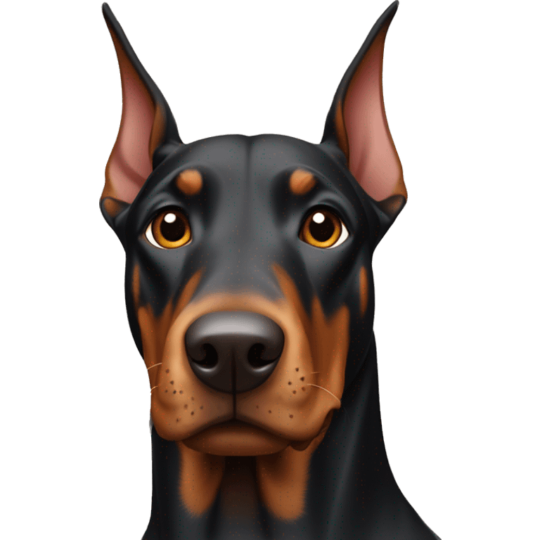 Doberman with no cropped ears emoji