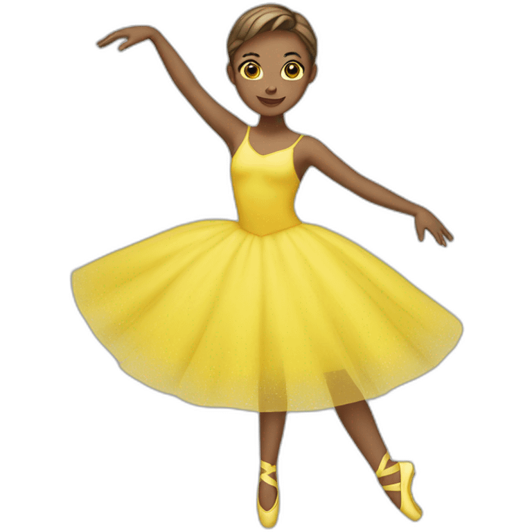 Ballerina with yellow skirt emoji