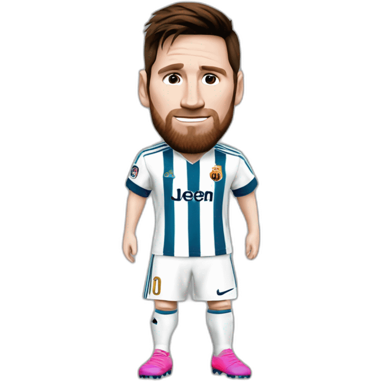 Messi avec maillot du réal Madrid sur mars emoji