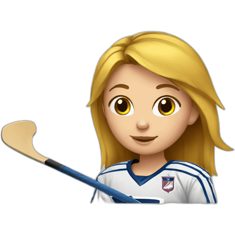 niña hockey emoji