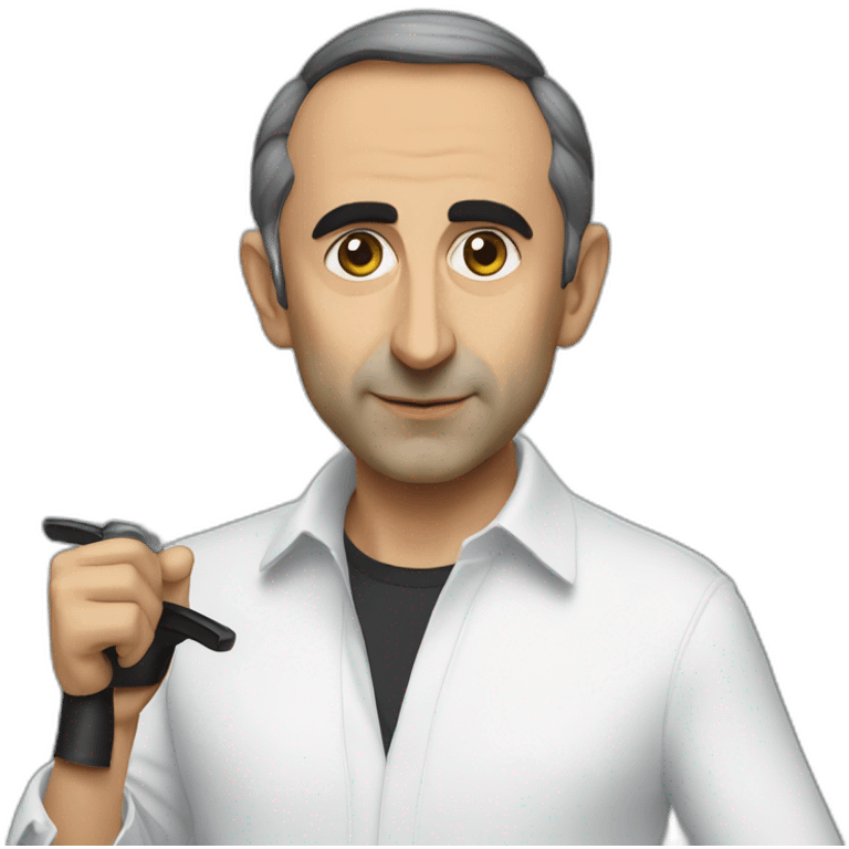 Eric Zemmour avec un sabre emoji