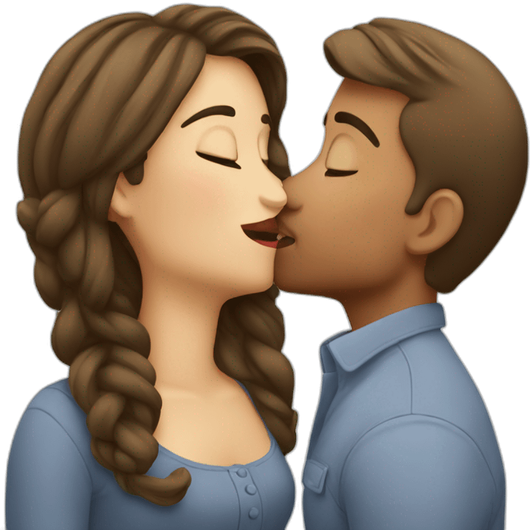 French kiss emoji