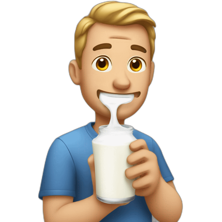 Dad with milk  emoji