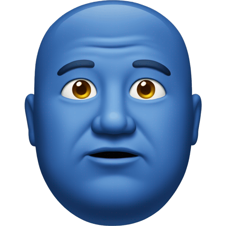 fat blue man face emoji