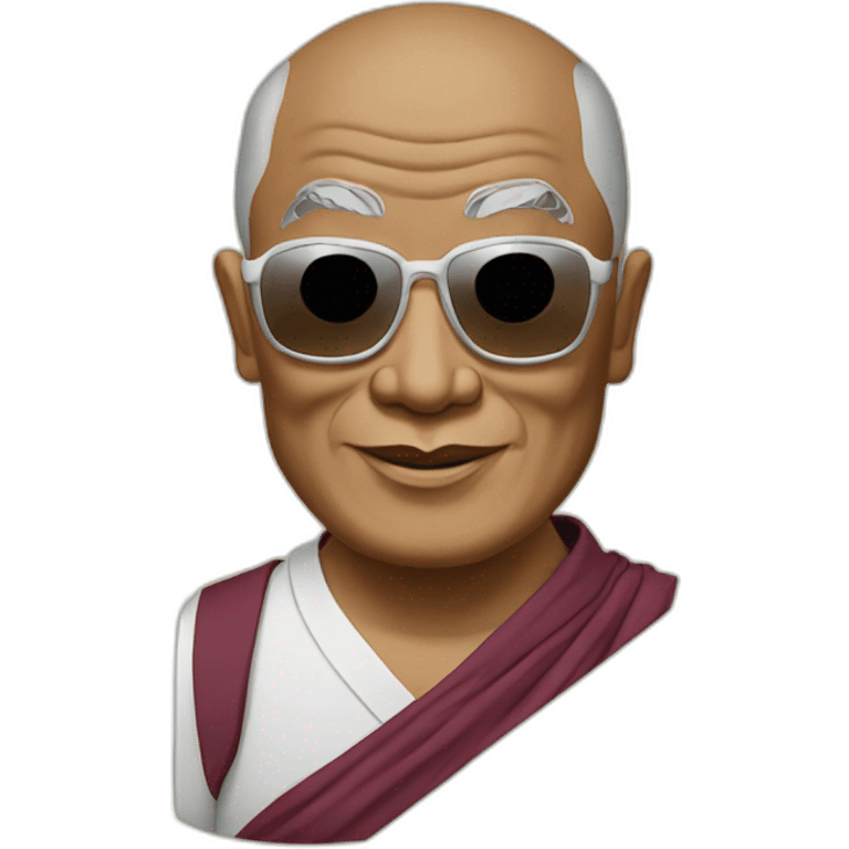 dalai lama with sunglasses upper body emoji