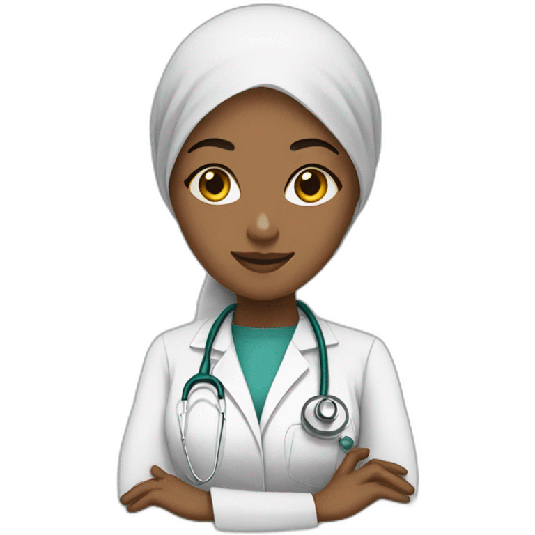 Doctor hijabi girl emoji