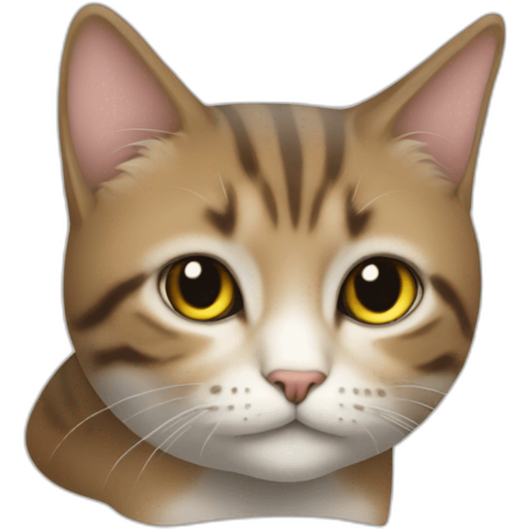 un chat qui fait un doit doneur emoji