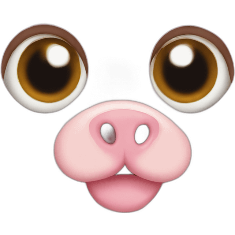 cat eye on a pig emoji