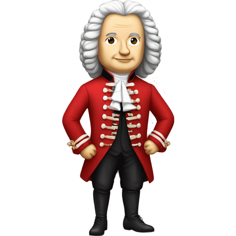 johann sebastian bach standing with red jacket emoji